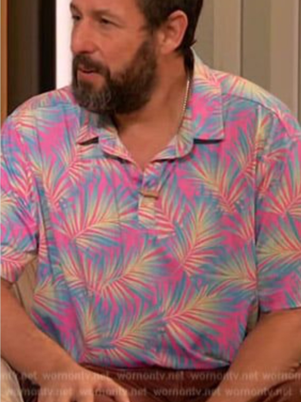 Sunday Swagger Maldives Golf Polo Shirt Pink short sleeve Adam  Sandler  Medium